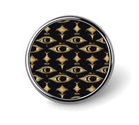 Golden Eyes Print Enamel Pins for Backpack - Cute Jacket Coat Hat Bags Badge Pins, Funny Unique Novelty Button Pin Women Men Fashion Jewelry Accessories