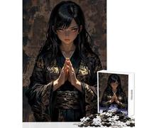 Golden Eyes Shrine Maiden Jigsaw for Teenagers 1000 Pieces Stimulate Active Brain And Mind Gentle Relaxing Fun Activity (50x75cm)
