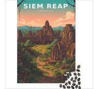 Golden Faces of Bayon Temple 1000 piece jigsaws | relaxing underwater scene artwork for sea lovers to enjoy creating a calm and beautiful picture to enjoy at home38x26cm