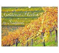 Golden fall in South Tyrol UK-Version (Wall Calendar 2026 DIN A3 Landscape), CALVENDO 12 Month Wall Calendar