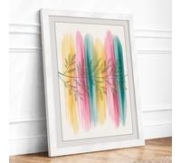 Golden Ferns in Watercolour Botanical Framed Wall Art Print A2
