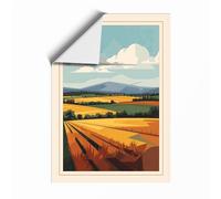 Golden Fields at Harvest Vintage Unframed Wall Art Print A3 (42×29.7cm), Wall Decor for Living Room, Bedroom, Office & Home, Art Gift
