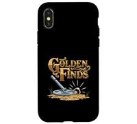 Golden Finds Treasure Hunter Metal Detecting Fan Case for iPhone X/XS