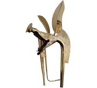 Golden Finish Full Brass Medieval Celtic Deskford Carnyx Horn Fully Playable Replica Horn Carnyx Adult Costume Unisex