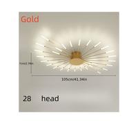 (Golden Fireworks) Modern Luxury LED Ceiling Light, Cast Iron, Sputnik Firework Chandelier