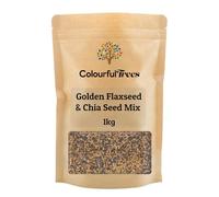 Golden Flaxseed & Chia Seed Mix 1kg - Healthy Natural Superfood Blend - by Colourful Trees