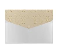 Golden Floral Pattern Background Expanding File Organizer, Multi-Pocket Accordion Folder, Document Storage and Office Supplies