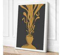 Golden Flourish Art Deco Canvas Wall Art Print 30x20 Inch