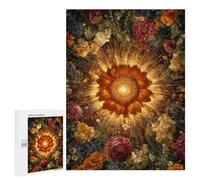 Golden Flower Burst Puzzle 1000 Teile Schwer Puzzle Spielzeug Lernspiel Impossible Herausforderungsspielzeug Für Erwachsene Kinder 500 PCS