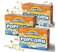 Golden Fluff Microwave Popcorn, Light Natural Flavour - Pack of 3 x 3 Bags Each (9 Popcorn Bags) (85g) - 50% Less Fat & Sodium, Kosher Pareve, Gluten Free Snacks - All Natural & Easy-to-Prepare Snack