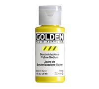 Golden Fluid Acrylic, 1 Ounce Bottle, Benzimidazolone Yellow Medium (2008-1)