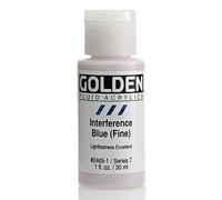 Golden Fluid Acrylic, 1 Ounce Bottle, Interference Blue Fine (2465-1)