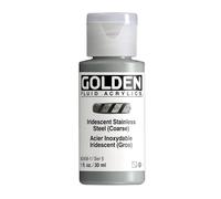 Golden Fluid Acrylic, 1 Ounce Bottle, Iridescent Stainless Steel Coarse (2458-1)