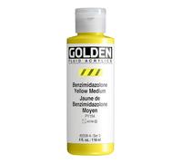 Golden Fluid Acrylic, 4 Ounce Bottle, Benzimidazolone Yellow Medium (2008-4)