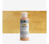 Golden : Fluid : Acrylic Paint : 119ml (4oz) : Bright Gold Fine Iridescent
