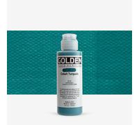 Golden 0002144-4 4oz. - 118ml - Fluid Acrylic Color Paint Bottle - Cobalt Turquoise