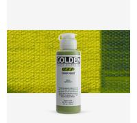 Golden 0002170-4 4oz. - 118ml - Fluid Acrylic Color Paint Bottle - Green Gold