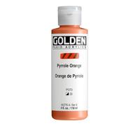 Golden : Fluid Acrylic Paint : 119ml (4oz) : Pyrrole Orange