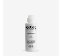 4 Oz Fluid Acrylic Color Paint Color: Titanium White by Golden Artist Colors