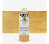 Golden : Fluid : Acrylic Paint : 236ml (8oz) : Bright Gold Fine Iridescent
