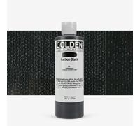 Golden 0002040-5 8oz. - 236ml - Fluid Acrylic Color Paint Bottle - Carbon Black