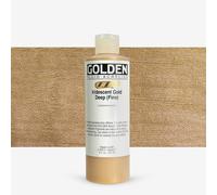 Golden : Fluid : Acrylic Paint : 236ml (8oz) : Gold Deep Fine Iridescent