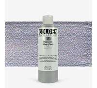 Golden : Fluid : Acrylic Paint : 236ml (8oz) : Silver Fine Iridescent