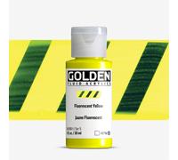 Golden : Fluid : Acrylic Paint : 30ml (1oz) : Fluorescent Yellow V