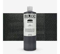 Golden : Fluid : Acrylic Paint : 473ml (16oz) : Bone Black