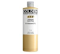 Golden : Fluid Acrylic Paint : 473ml (16oz) : Gold Fine Iridescent