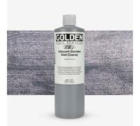 Golden : Fluid : Acrylic Paint : 473ml (16oz) : Stainless Steel Coarse Iridescent