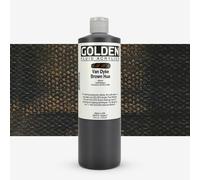 Golden : Fluid : Acrylic Paint : 473ml (16oz) : Van Dyke Brown Hue