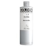 Golden : Fluid Acrylic Paint : 473ml (16oz) : Zinc White