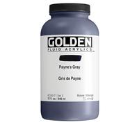 Golden Fluid Acrylics Color, Gris de Payne, 32 oz Silgan Wide Mouth Round