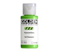 GOLDEN Fluid Acrylics, Fluorescent Green, 1 fl. oz. / 30 ml Bottle