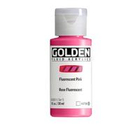 GOLDEN Fluid Acrylics, Fluorescent Pink, 1 fl. oz. / 30 ml Bottle