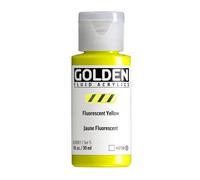 GOLDEN Fluid Acrylics, Fluorescent Yellow, 1 fl. oz. / 30 ml Bottle