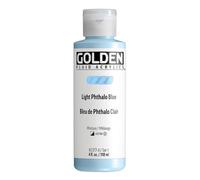 GOLDEN Fluid Acrylics, Light Phthalo Blue, 118 ml Bottle, Professional Acrylic Paint, Semi-Opaque