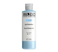 GOLDEN Fluid Acrylics, Light Phthalo Blue, 8 fl. oz. / 237 ml Bottle