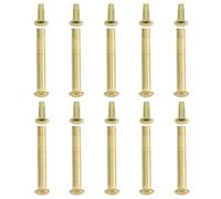 Golden Folding Fan Repair Rivets 3mm 10 Sets Stainless Steel | Stable Pivot Connection, for Handheld Fans and Bamboo Ribs, Craft Making, Repair Bench Use
