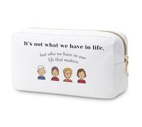 Golden Friend Makeup Bag Golden Girls Friendship Gifts Best Friend Gift for Sister Family BFF Christmas Birthday Gift for Golden Friend Cosmetic Bag Thank You Gift for Bestie Soul Sister Travel Pouch