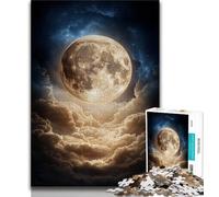 Golden Full Moon JigsawPuzzle 1000 Pieces for Adults,Family Game Stress Reliever Difficult Challenge Great Gifts And Toys (75x50cm)