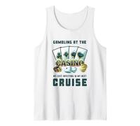 Golden Gambling Jackpot At The Casino Aces Win Cruising Trip Tank Top