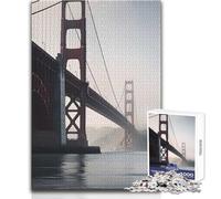 Golden Gate Bridge Bay Jigsaw for Adults 1000 Pieces Focus Building Educational Activity for Festive Occasions Size 38x52cm
