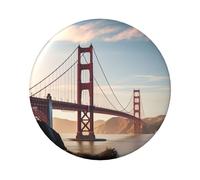 Golden Gate Bridge Button Pins 1 Pc, 2.4 Inch Round Button Badges Metal Personalized Picture Photo Pin Buttons Kit For Craft Supplies Christmas Diy Party Projects, 20 PCS, One Size