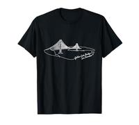 Golden Gate Bridge, California Signature Heart Art Souvenir T-Shirt