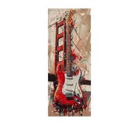 Golden Gate Bridge Diamond Art Kits Adults, Diamond Painting Guitar Full Drill kits, Crystal Art Rhinestone Embroidery Cross Stitch Crafts Paint by Numbers 20 x 8 in Autumn Decorations Room ZSDH-2053