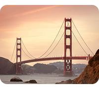 Golden Gate Bridge - Glass Worktop Saver/Protector | Kitchen Cutting Board - by Pearl Glass (50 x 40cm)