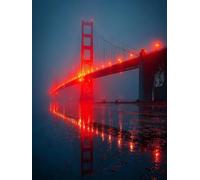 Golden Gate Bridge Landscape,1000-piece puzzle,Paper adult toy stress relief game,38x52cm
