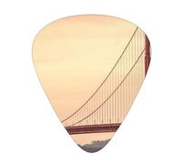 Golden Gate Bridge Print Guitar Picks,12 Pack Guitar Plectrums Thin, For Bass Electric Acoustic Guitars Ukulele
